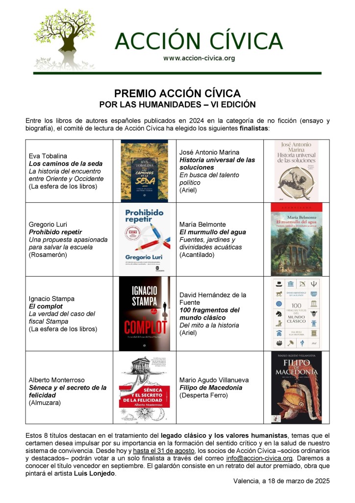 Anuncio finalistas VI edición Premio Acción Cívica